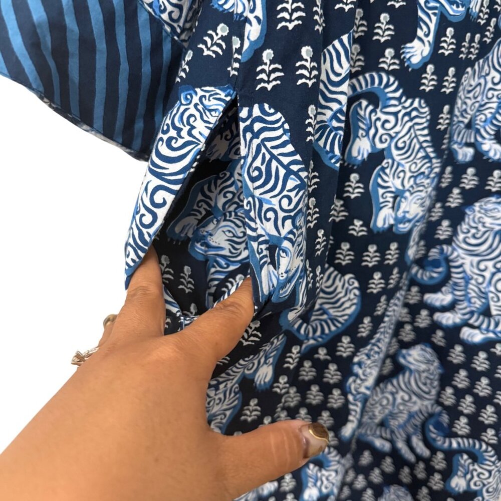 Printfresh Blue Tiger Queen Graceful Getaway Dres… - image 3